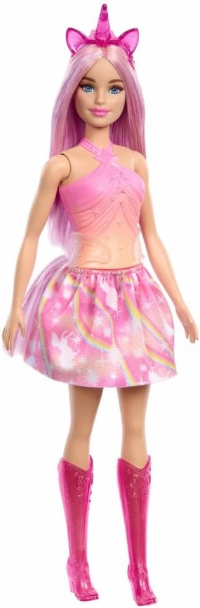 Barbie Unicorn Doll With Pink Hair, Ombre Outfit And Unicorn Accessories For Kids Ages 3 