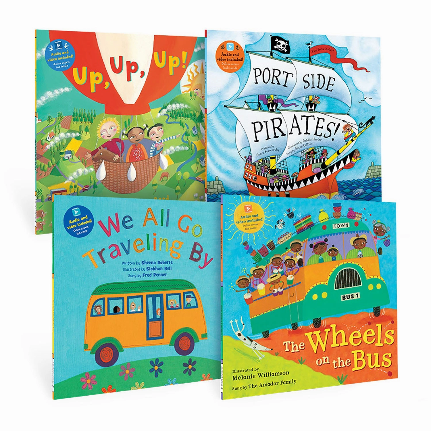 Barefoot Books Kindergarten Transportation Singalongs 4-Book Bundle