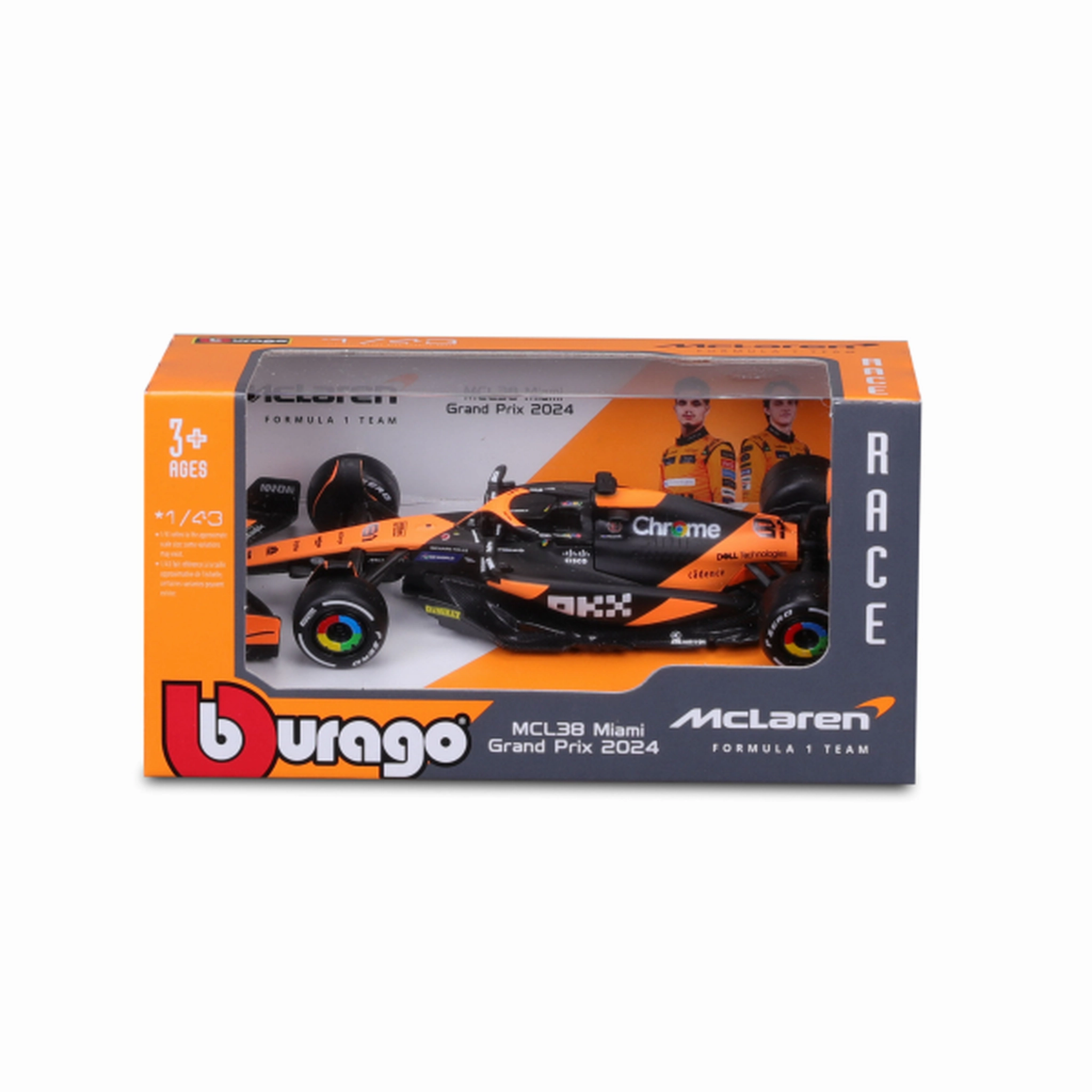 Bburago 1:43 F1 Mclaren Mcl 38 2024, Wb #81 Piastri