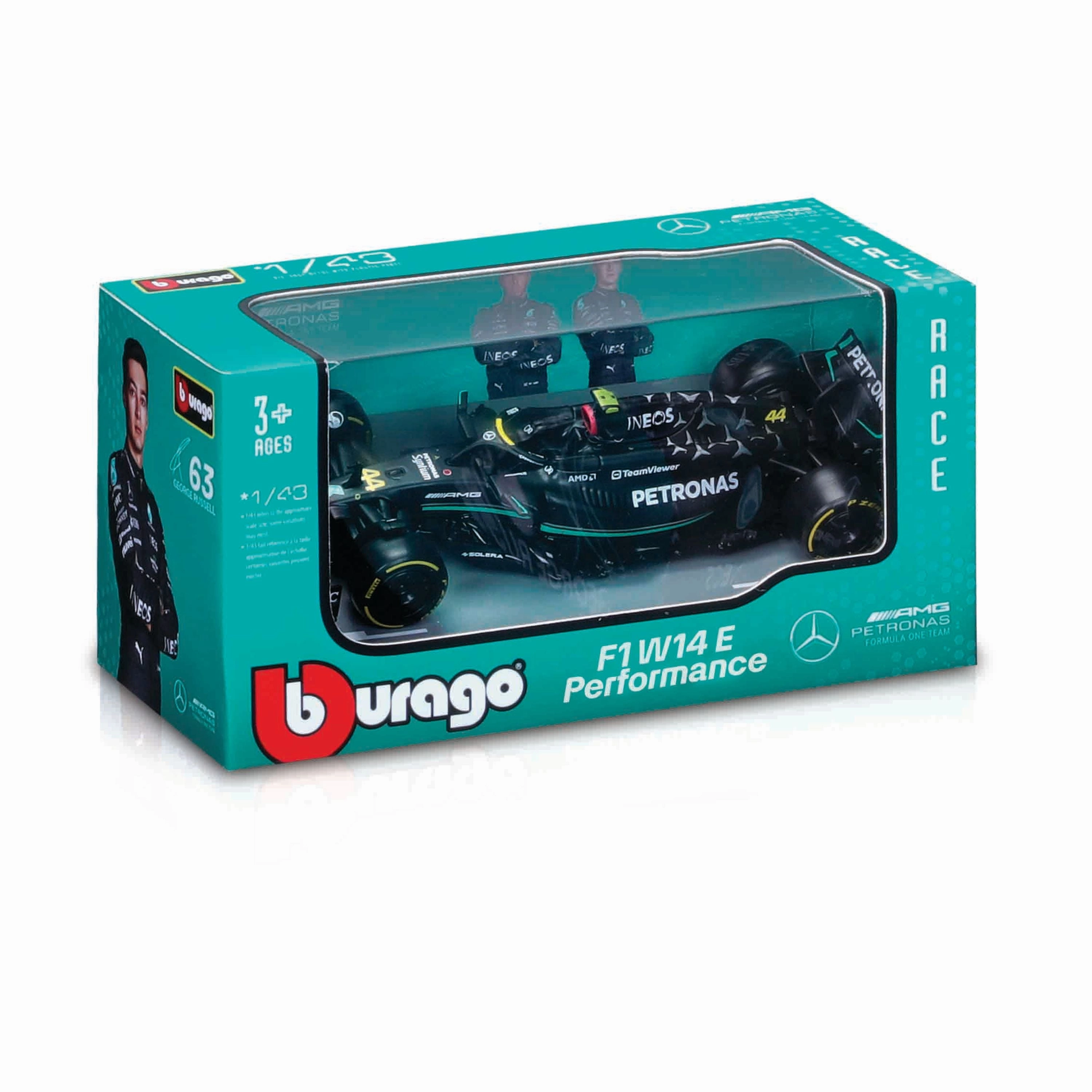 Bburago 1:43 F1 Mercedes 2023 #44 Hamilton