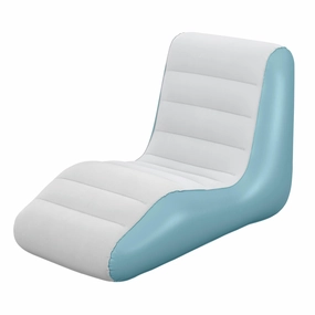 Bestway Leisure Luxe Chaise Lounger Inflatable Air Recliner - Blue & Grey