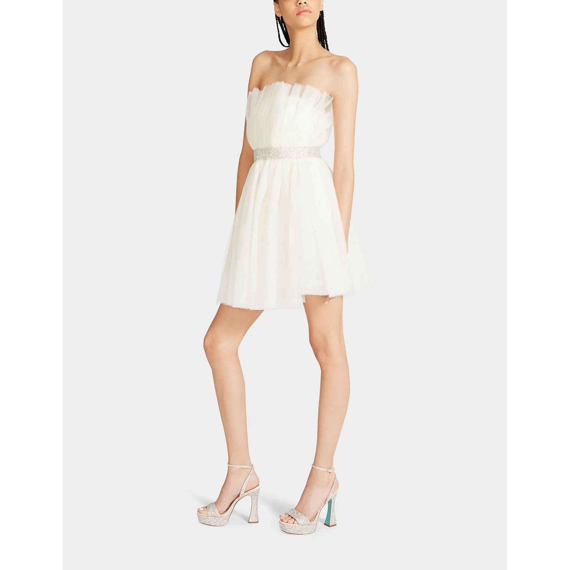 Betseys Bling Tulle Dress Cream Betsey Johnson Jewelry