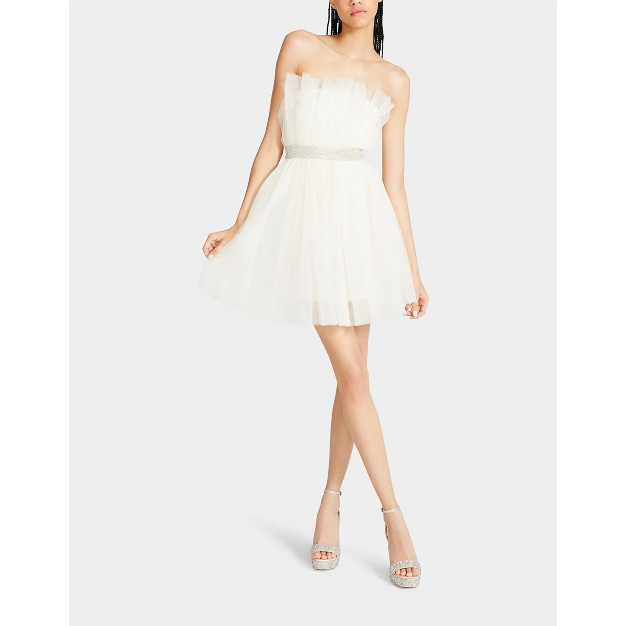 Betseys Bling Tulle Dress Cream Betsey Johnson Jewelry