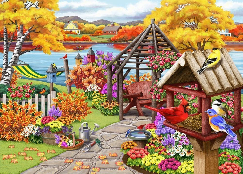 Birdsong Rustic Garden 1000 Piece Puzzle