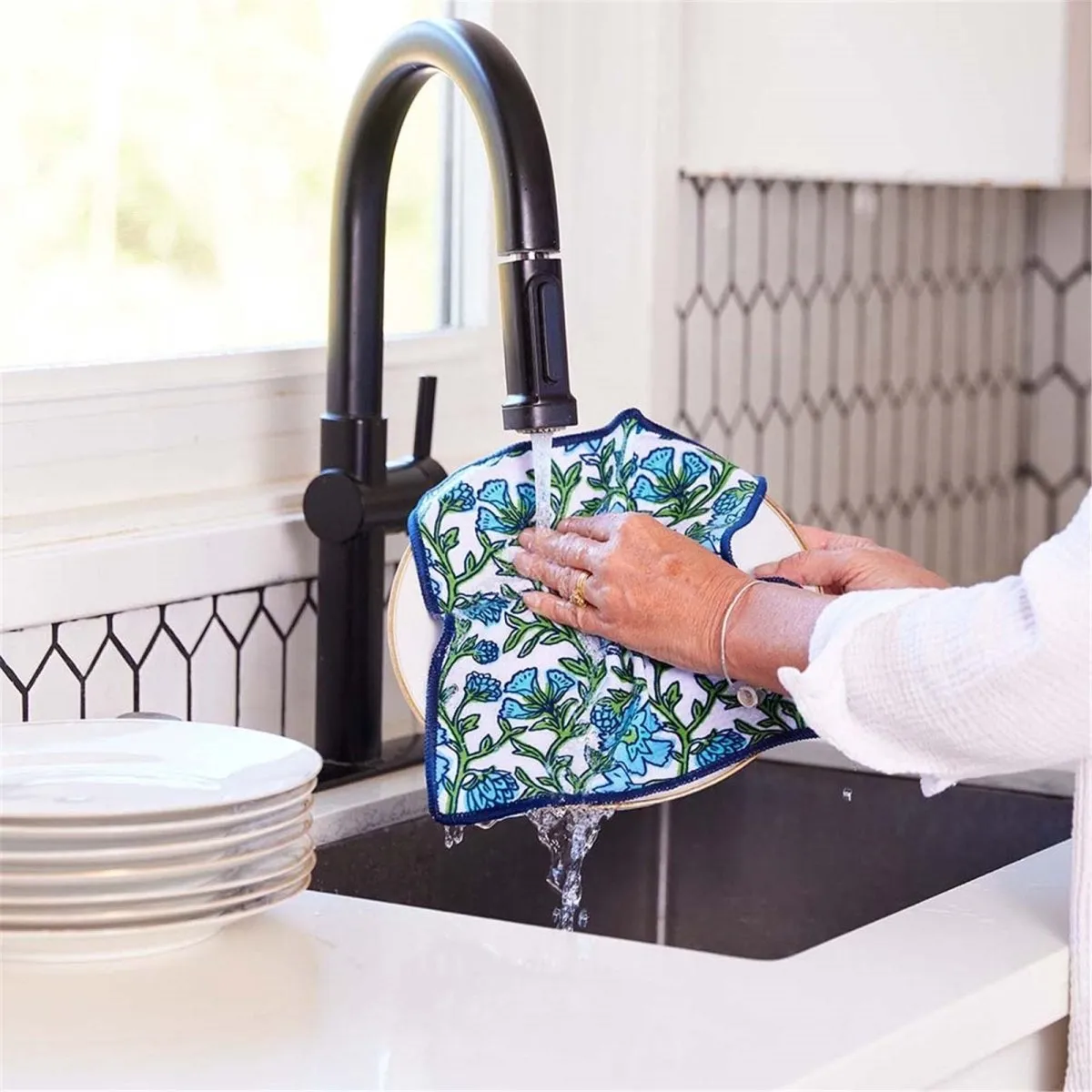 Blaire Blue blu Dish Cloth Set of 3