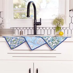 Blaire Blue blu Dish Cloth Set of 3