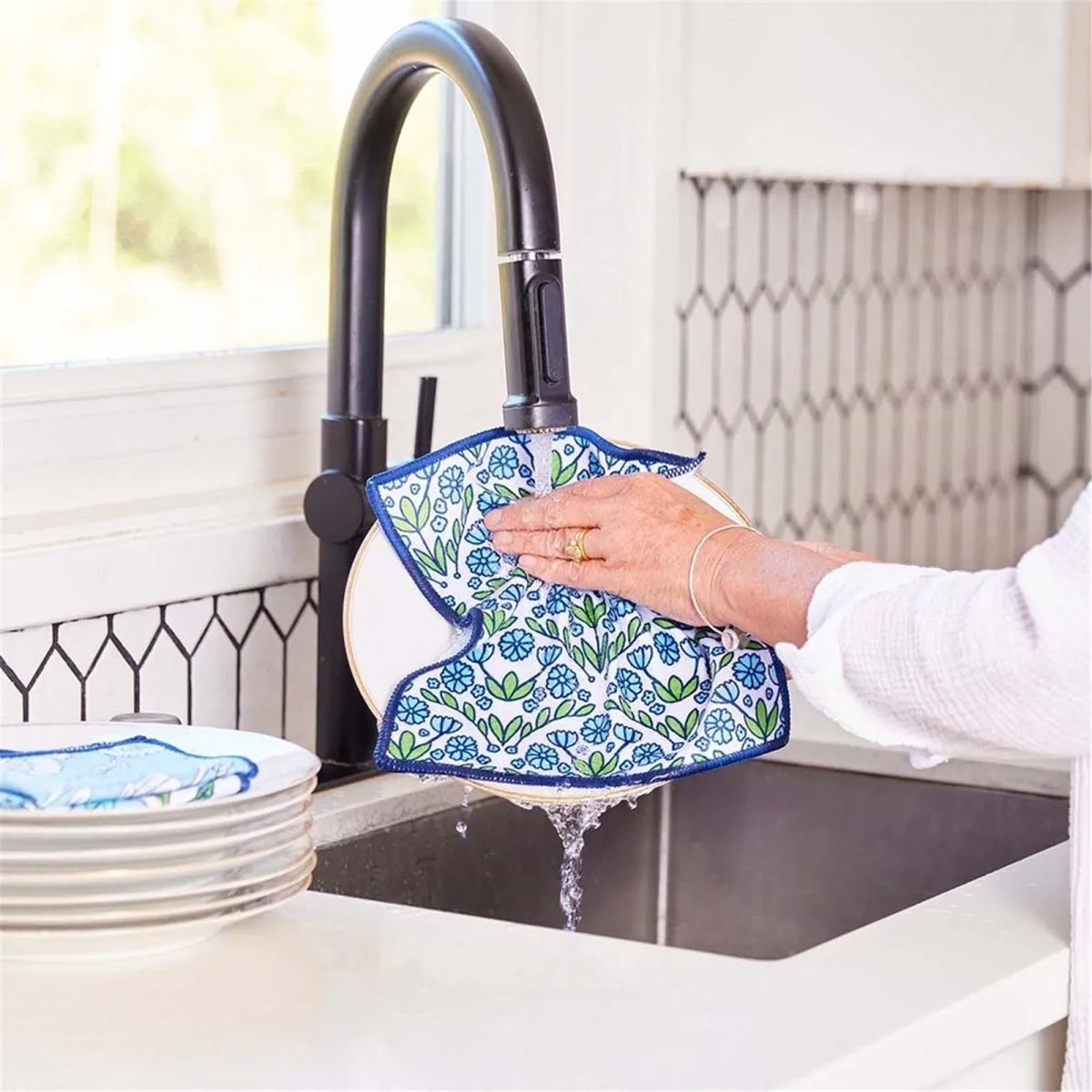 Blaire Blue blu Dish Cloth Set of 3