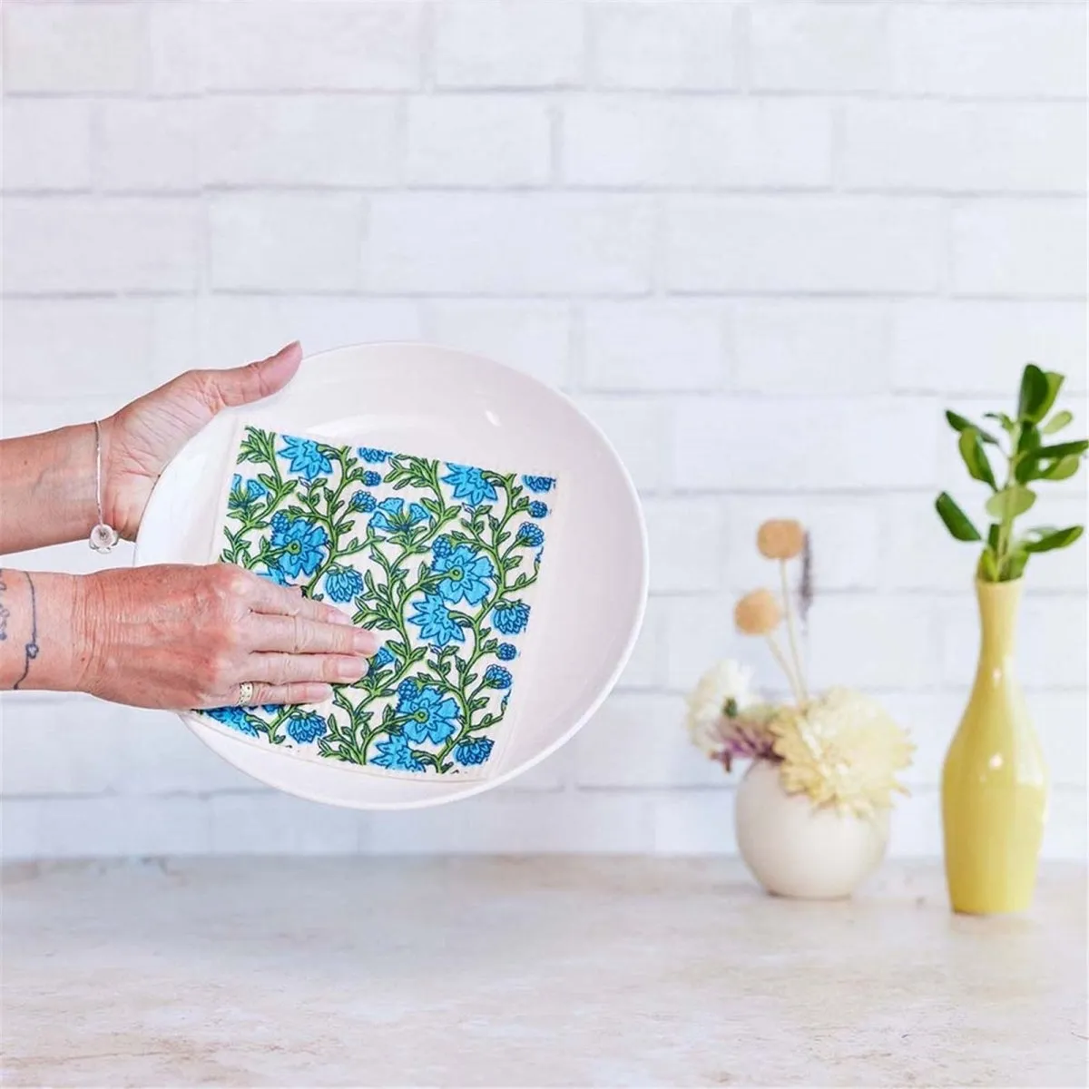 Blaire Blue Eco-Friendly blu Sponge Cloth- Set of 2