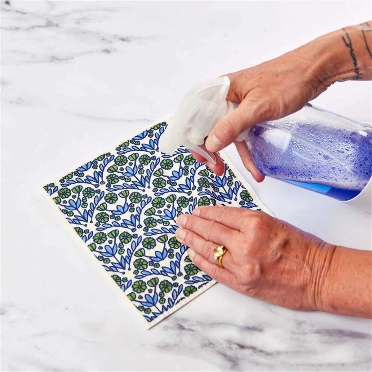 Blaire Blue Eco-Friendly blu Sponge Cloth- Set of 2