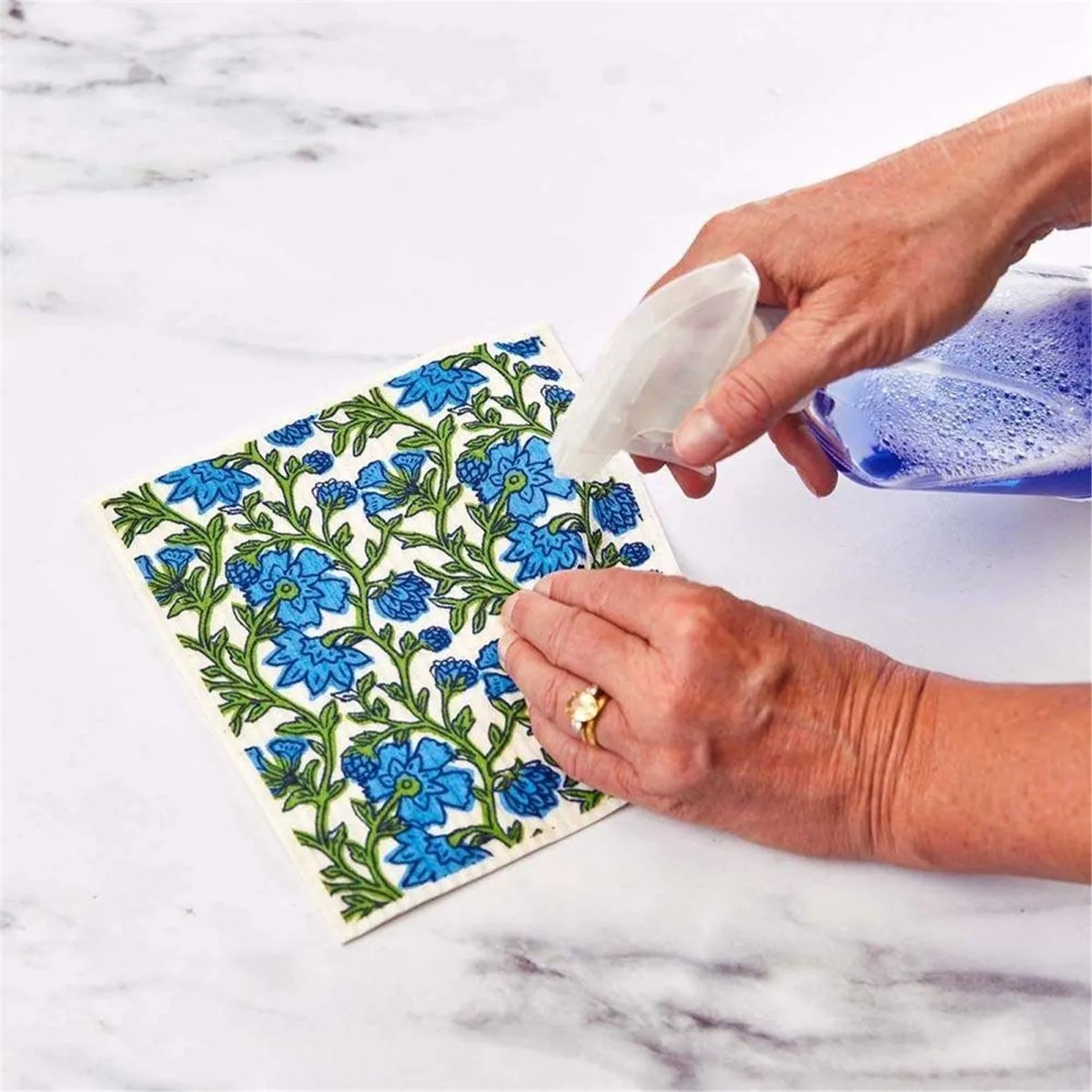 Blaire Blue Eco-Friendly blu Sponge Cloth- Set of 2