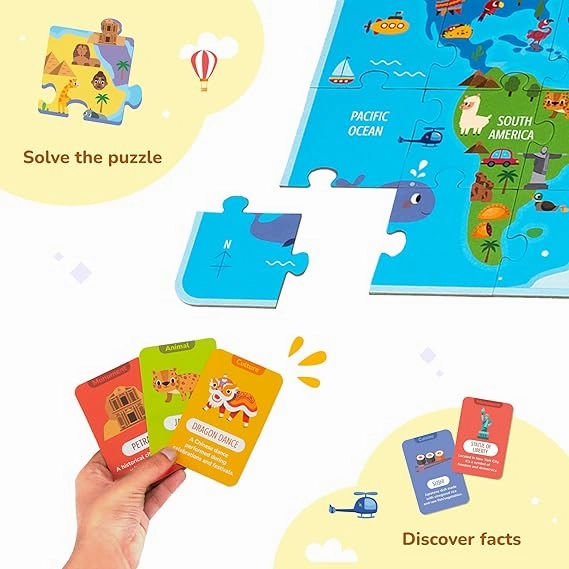 Bloomingo Search and Find Puzzle Kit:Wonderful World-Explore Hidden Animals