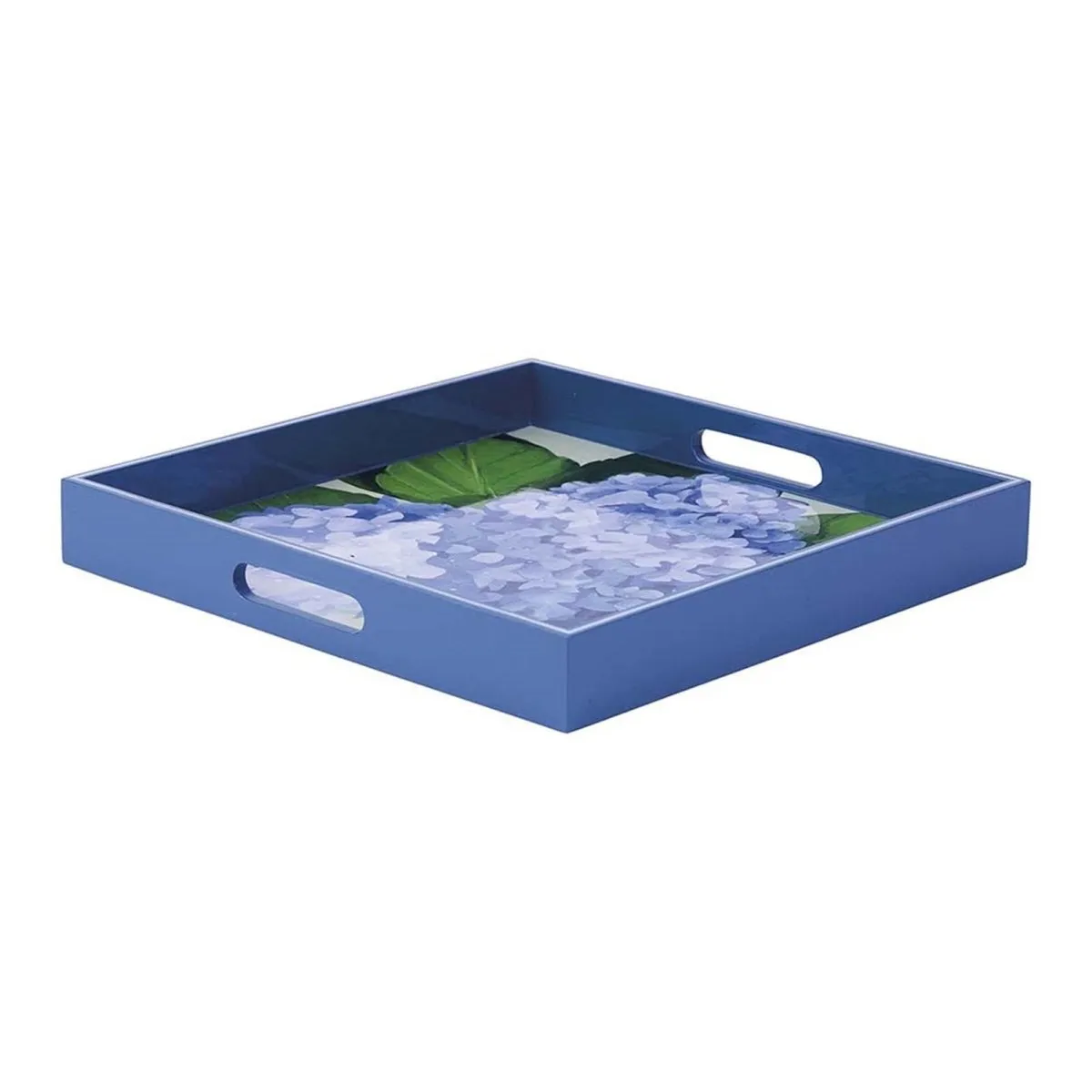 Blue Hydrangea 15 Inch Square Tray