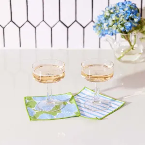 Blue Hydrangea blu Kitchen Reusable Cocktail Napkins Set of 8
