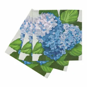Blue Hydrangea Paper Cocktail Napkins (Pack of 20)