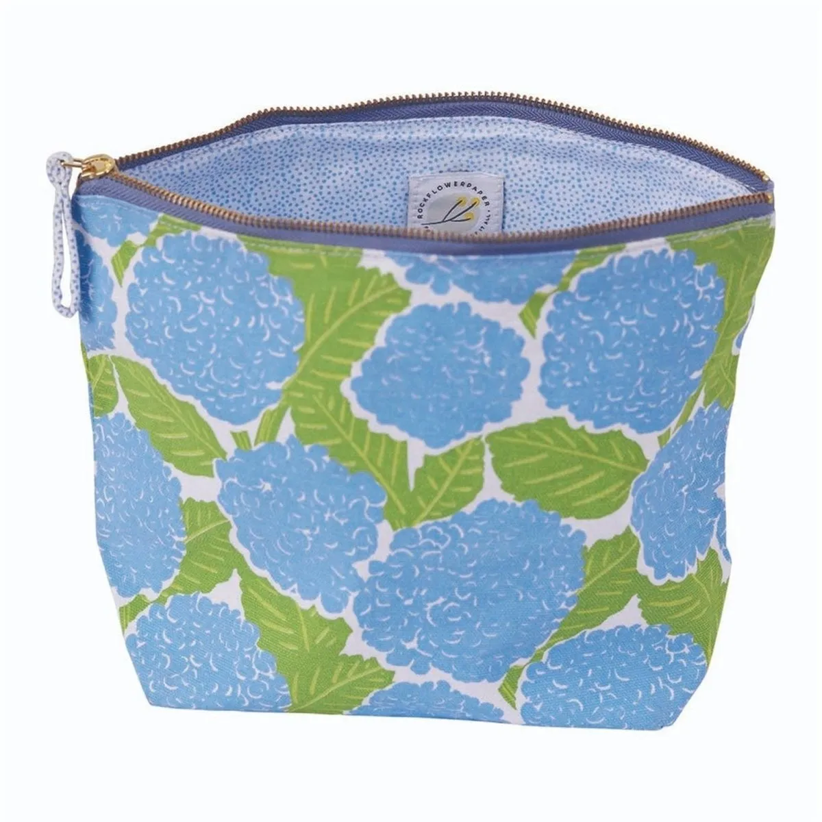 Blue Hydrangea Pouch Large