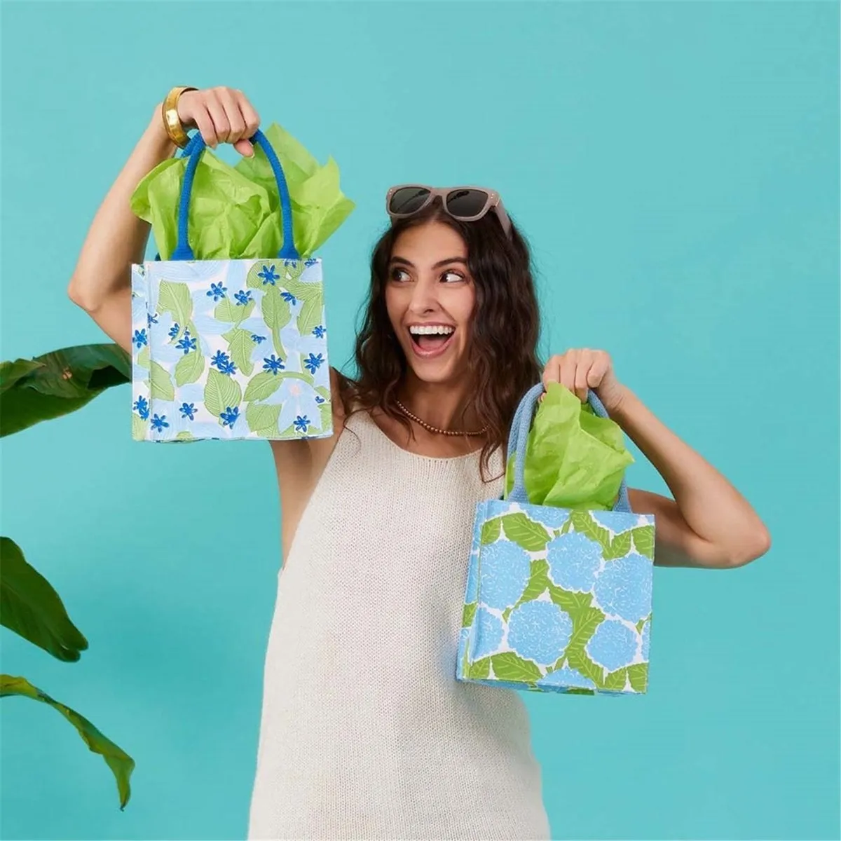 Blue Hydrangea Reusable Itsy Bitsy Gift Bag