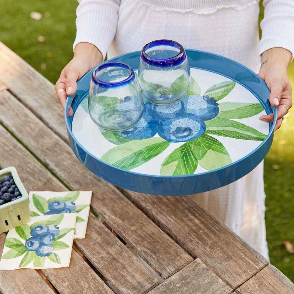 Blueberry Bunch 15 Inch Round Tray
