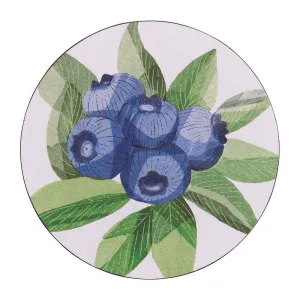 Blueberry Bunch Round Coaster - Set of 4