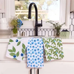 Blueberry Medley Cotton Kitchen Towels (Set of 3)