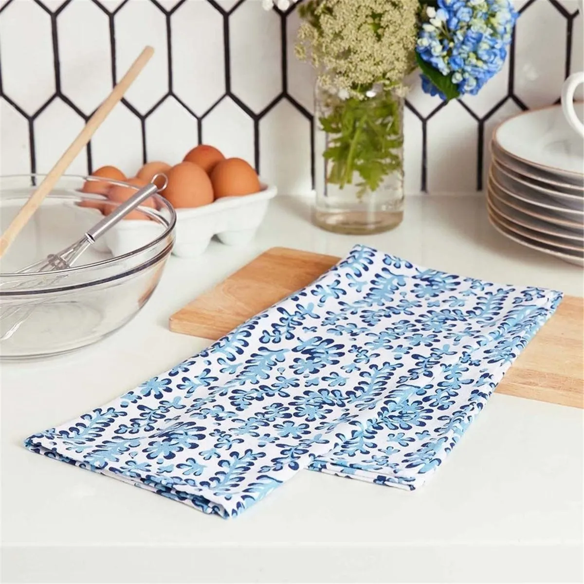 Blueberry Medley Cotton Kitchen Towels (Set of 3)