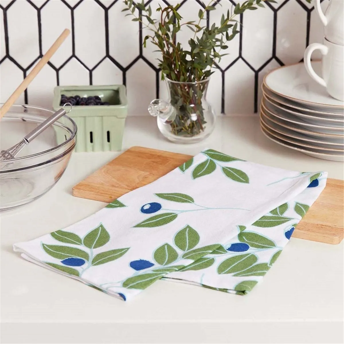 Blueberry Medley Cotton Kitchen Towels (Set of 3)