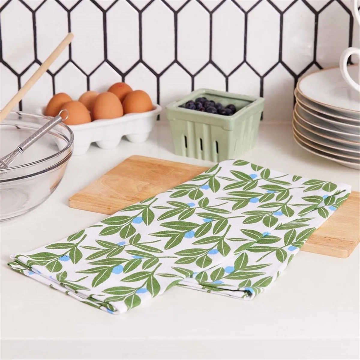 Blueberry Medley Cotton Kitchen Towels (Set of 3)