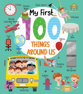 Booktopus Board Book - My First 100 Things Around Us - Early Learning Picture Books for Kids 4 