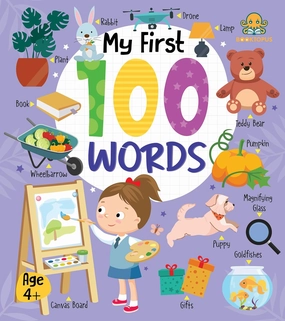 Booktopus Board Book - My First 100 Words - Early Learning Picture Books for for Kids 4 