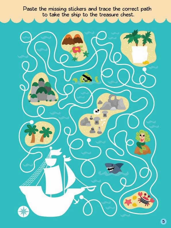 Booktopus My Big Sticker and Activity Book 4 for Kids Ages 4 