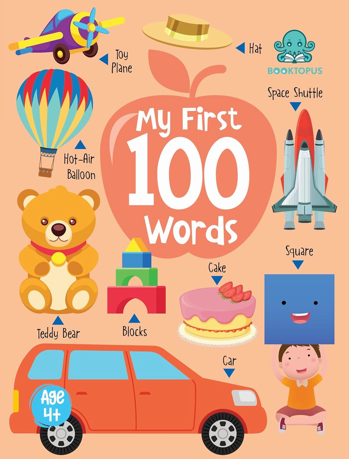 Booktopus My First 100 Words Mini - Early Learning Picture Books for Kids 4 