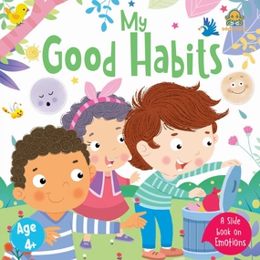 Booktopus Slide and Learn Board Book - My Good Habits Emotional Learning Book - Interactive Books for Kids 4 