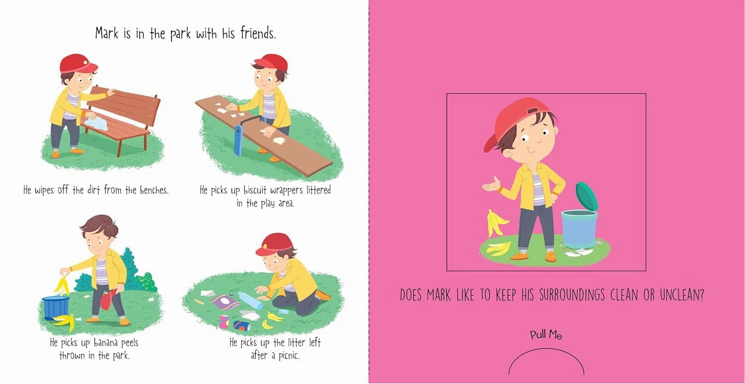 Booktopus Slide and Learn Board Book - My Good Habits Emotional Learning Book - Interactive Books for Kids 4 