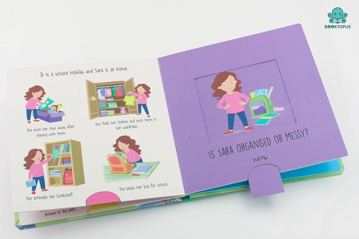 Booktopus Slide and Learn Board Book - My Good Habits Emotional Learning Book - Interactive Books for Kids 4 