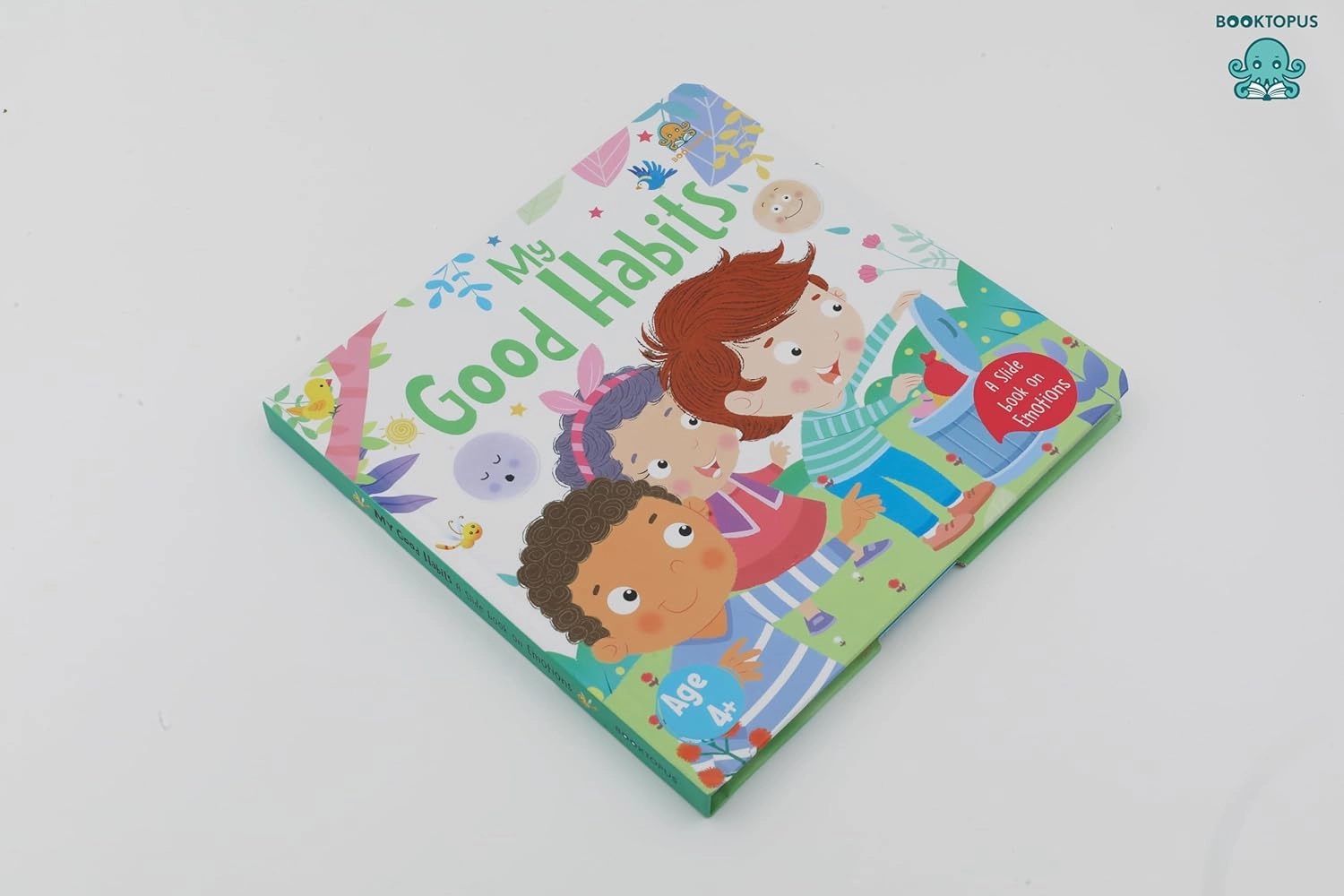 Booktopus Slide and Learn Board Book - My Good Habits Emotional Learning Book - Interactive Books for Kids 4 