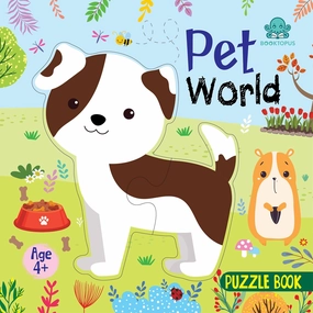 Booktopus Square Puzzle Board Book - Pet World Learning Puzzle with Easy Grip Pieces - Educational Toys for Kids 4 