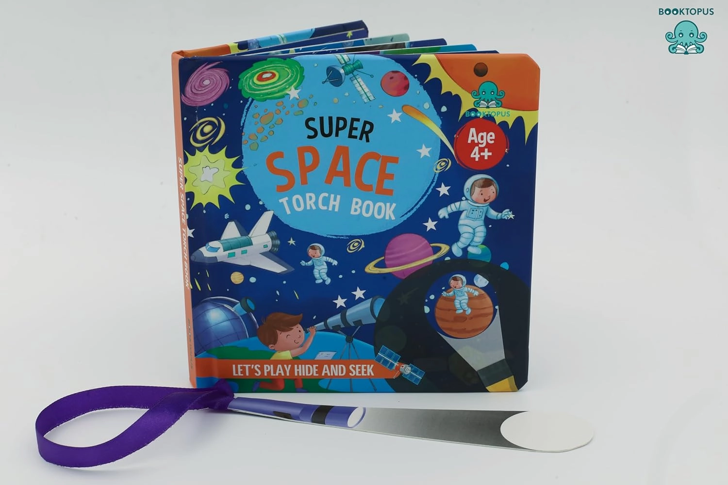 Booktopus Torch Discovery Book - Super Space Hidden Picture Book with Torch - Learning Activity Books for Kids 4 
