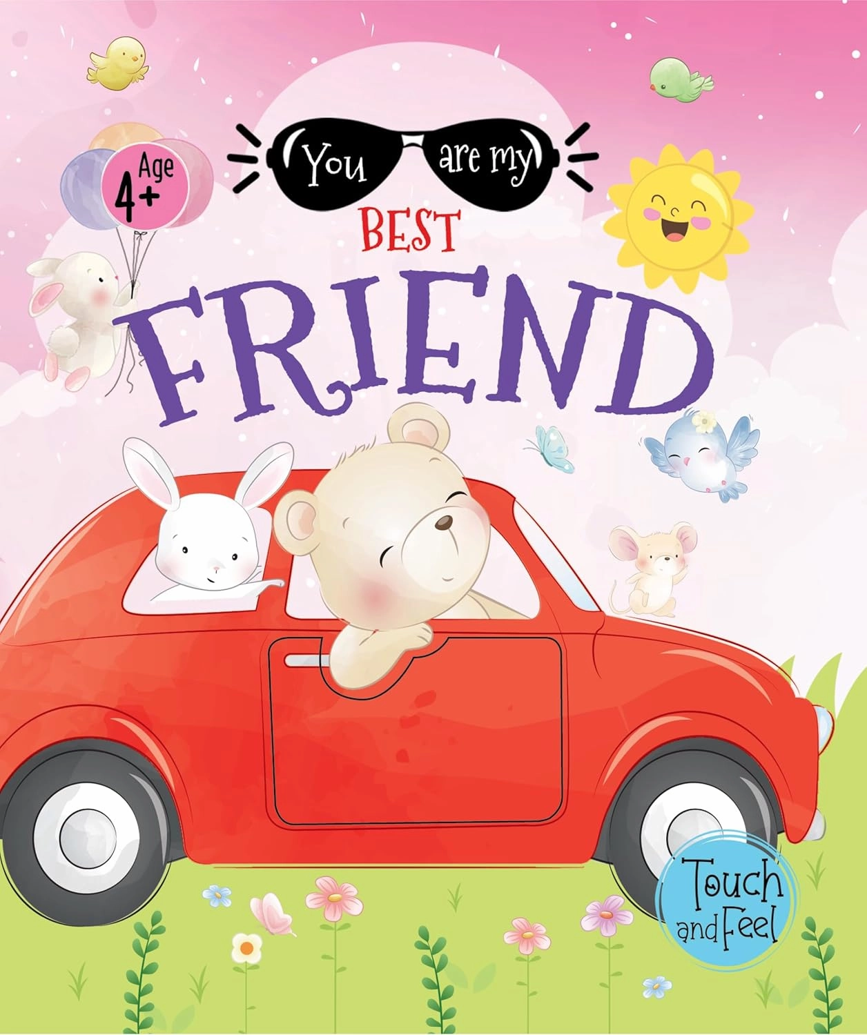 Booktopus Touch and Feel Board Book - You Are My Best Friend Sensory Book for Toddlers - Textured Baby Books for 4 