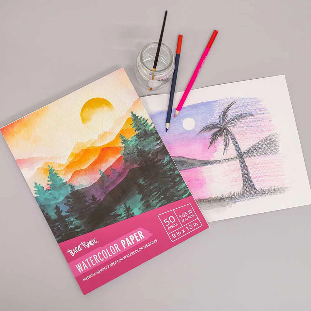 Brea Reese Watercolor Paper Pad - 50 Sheets, 9x12 inches, 105lb, Acid-Free