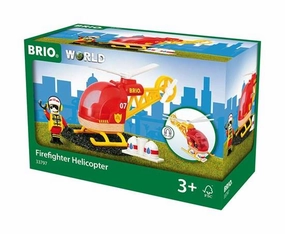 Brio World 33797 Firefighter Helicopter Toy Playset for Ages 3 and Up
