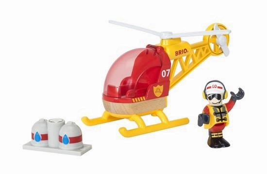 Brio World 33797 Firefighter Helicopter Toy Playset for Ages 3 and Up