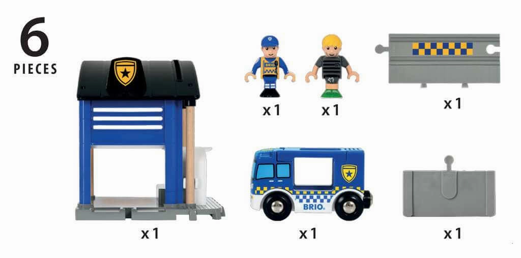 Brio World 33813 Police Station Interactive Playset for Ages 3 and Up