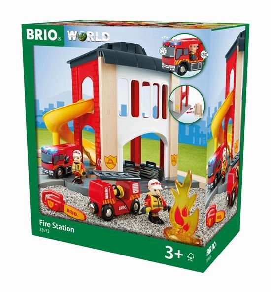 Brio World 33833 Central Fire Station Train Playset for Ages 3 and Up