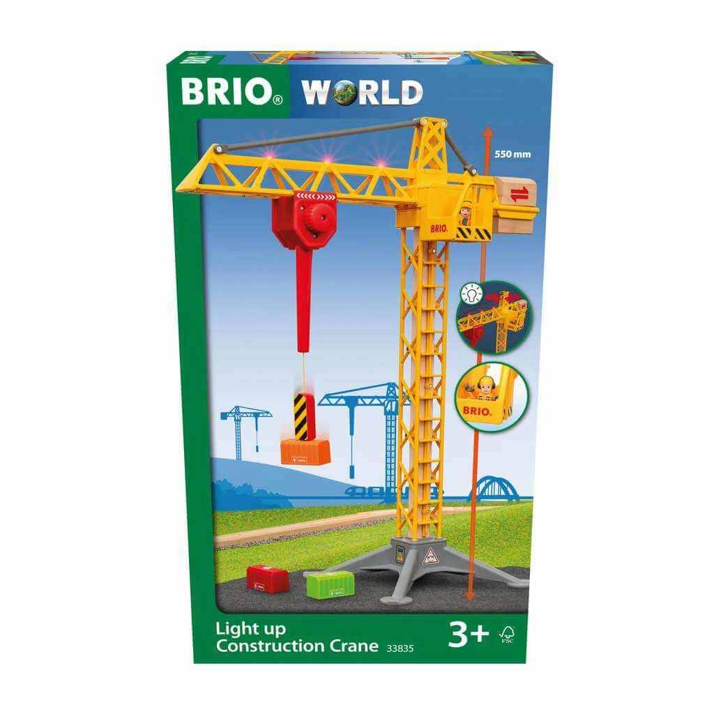 Brio World 33835 Light Up Construction Tower Crane for Ages 3 and Up