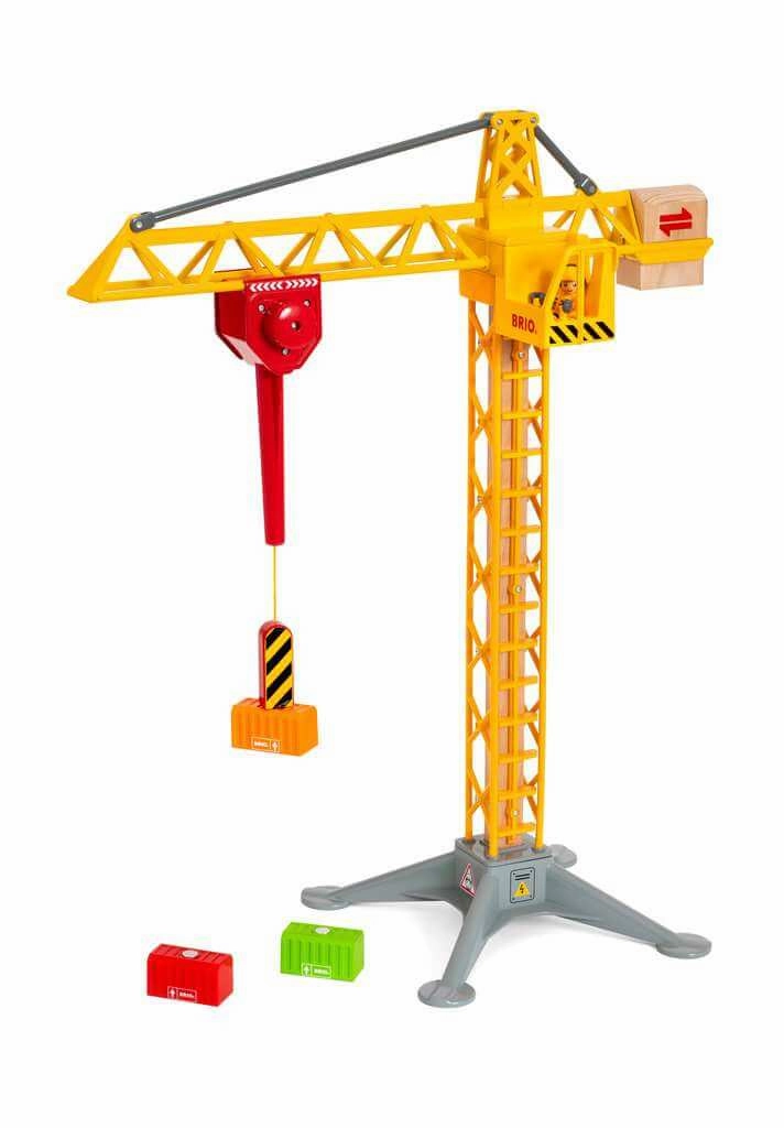 Brio World 33835 Light Up Construction Tower Crane for Ages 3 and Up