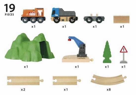 Brio World 33878 Starter Lift & Load Train Set Toy for Ages 3 and Up