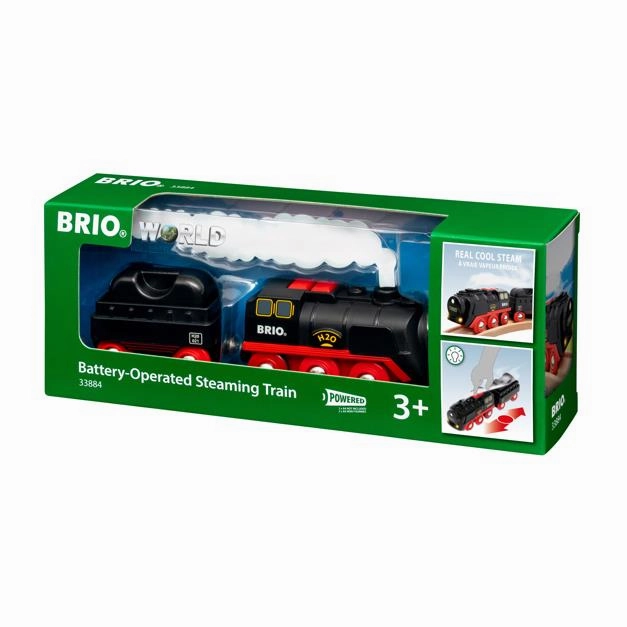 Brio World 33884 Battery-Operated Steaming Train Toy for Ages 3 and Up