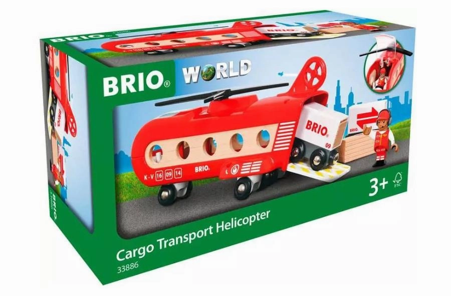 Brio World 33886 Cargo Transport Helicopter Playset for Ages 3 and Up