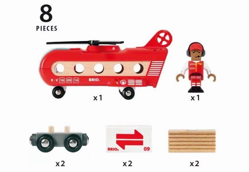 Brio World 33886 Cargo Transport Helicopter Playset for Ages 3 and Up