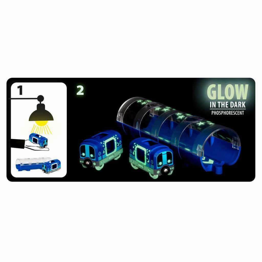 Brio World 33970 Glow in the Dark Metro Train & Tunnel for Ages 3 & Up