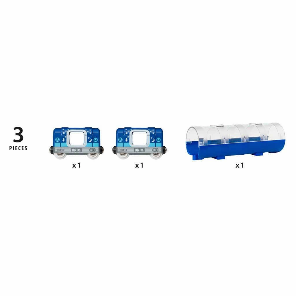 Brio World 33970 Glow in the Dark Metro Train & Tunnel for Ages 3 & Up